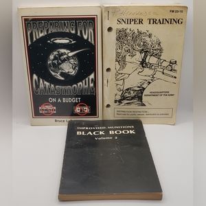 Lot of 3 Vintage Books on Survival & SHTF Related Topics